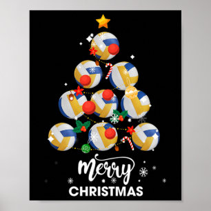 Volleyball Weihnachtsbaum Weihnachtsgeschenk Poster