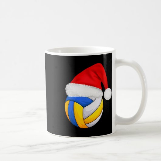 Volleyball Weihnachtsfeier Weihnachtsmannmütze Wei Kaffeetasse (Rechts)
