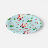 Volleyball Weihnachtsfeiertag Pappteller (Schrägansicht)