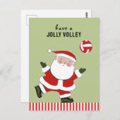 Volleyball Weihnachtsfeiertag Postkarte (Vorne/Hinten)