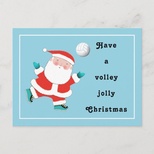 Volleyball Weihnachtsfeiertag Postkarte (Vorderseite)