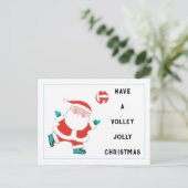 Volleyball Weihnachtsfeiertag Postkarte (Stehend Vorderseite)