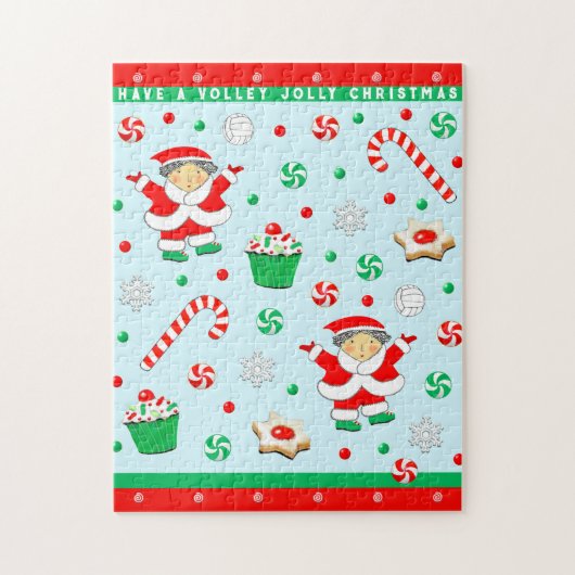 Volleyball Weihnachtsfeiertag Puzzle (Vertikal)