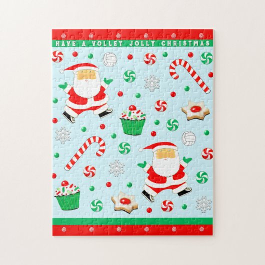Volleyball Weihnachtsfeiertag Puzzle (Vertikal)