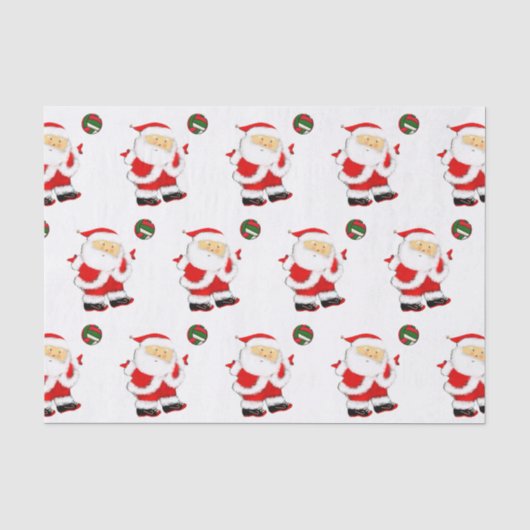 Volleyball Weihnachtsfeiertag Seidenpapier (Vorderseite)