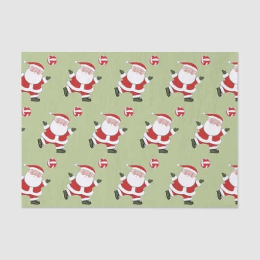 Volleyball Weihnachtsfeiertag Seidenpapier (Vorderseite)