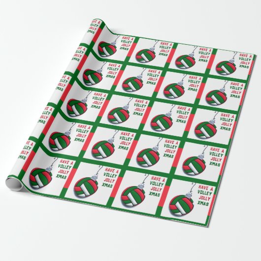 Volleyball Weihnachtsgeschenk Geschenkpapier (Ungerollt)