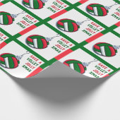 Volleyball Weihnachtsgeschenk Geschenkpapier (Ecke)