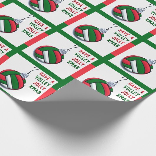 Volleyball Weihnachtsgeschenk Geschenkpapier (Ecke)