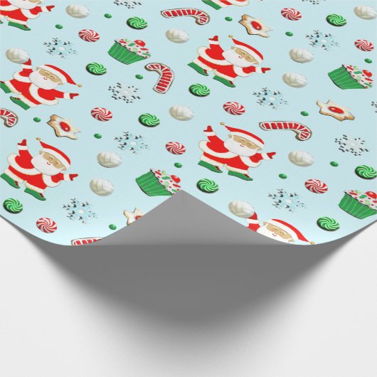 Volleyball Weihnachtsgeschenk Geschenkpapier (Ecke)