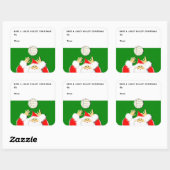 Volleyball Weihnachtsgeschenk Quadratischer Aufkleber (Blatt)