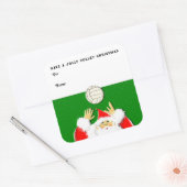 Volleyball Weihnachtsgeschenk Quadratischer Aufkleber (Umschlag)