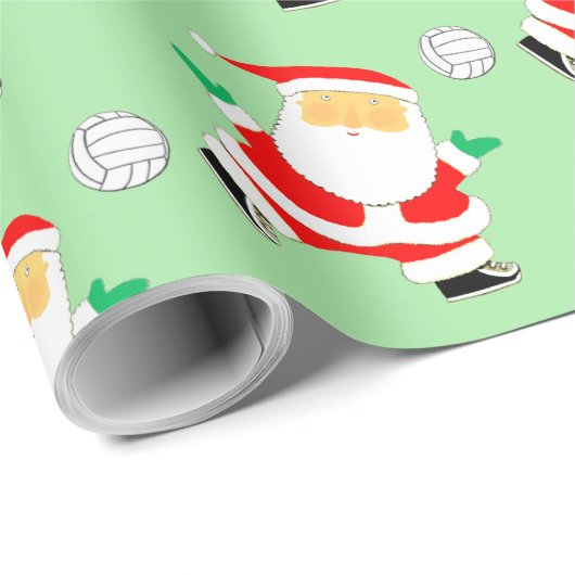 Volleyball Weihnachtsgeschenk Wrapping Paper Geschenkpapier (Rolleneckpunkt)