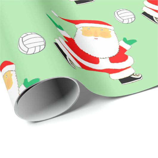Volleyball Weihnachtsgeschenk Wrapping Paper Geschenkpapier (Rolleneckpunkt)