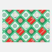 Volleyball Weihnachtsgeschenk Wrapping Paper Geschenkpapier Set (Vorderseite 3)