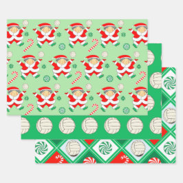 Volleyball Weihnachtsgeschenk Wrapping Paper Geschenkpapier Set