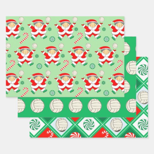 Volleyball Weihnachtsgeschenk Wrapping Paper Geschenkpapier Set (Set)