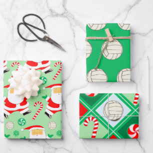 Volleyball Weihnachtsgeschenk Wrapping Paper Geschenkpapier Set