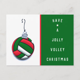 Volleyball-Weihnachtsgrüße Feiertagspostkarte