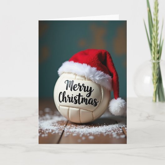 Volleyball-Weihnachtskarte Karte (Vorderseite)