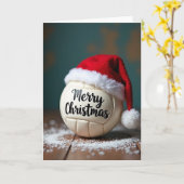 Volleyball-Weihnachtskarte Karte (Gelbe Blume)