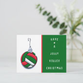 Volleyball Weihnachtskarten Feiertagspostkarte (Stehend Vorderseite)