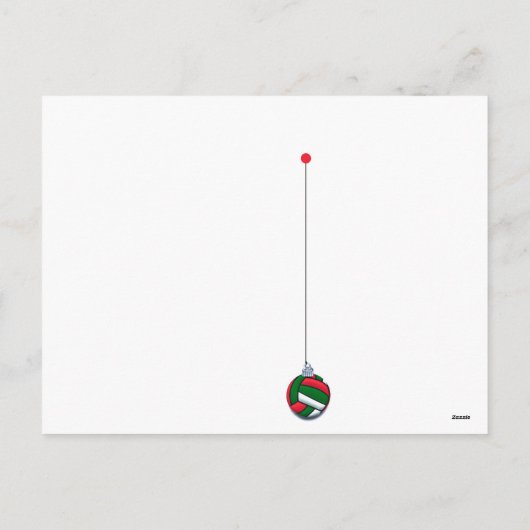 Volleyball Weihnachtskarten Feiertagspostkarte (Rückseite)