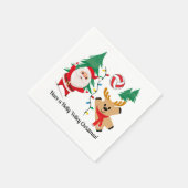 Volleyball Weihnachtsmann Cocktail Serviette (Ecke)