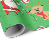 Volleyball Weihnachtsmann Geschenkpapier (Rolleneckpunkt)