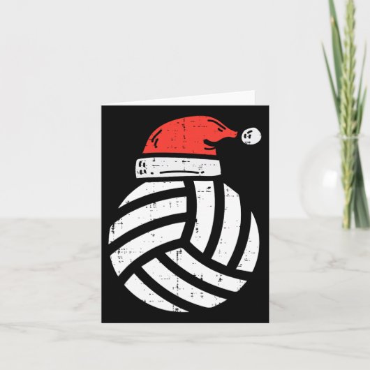 Volleyball Weihnachtsmannmütze Weihnachten Weihnac Karte (Vorderseite)