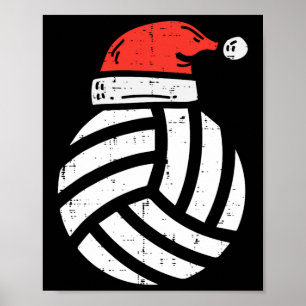Volleyball Weihnachtsmannmütze Weihnachten Weihnac Poster