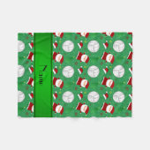 Volleyball-Weihnachtsmuster des individuellen Fleecedecke (Vorderseite (Horizontal))