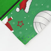 Volleyball-Weihnachtsmuster des individuellen Fleecedecke (Ecke)