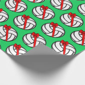 Volleyball Weihnachtspapier Geschenkpapier (Ecke)