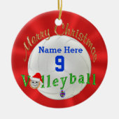Volleyball Weihnachtsschmuck Personalisiert (Vorne)