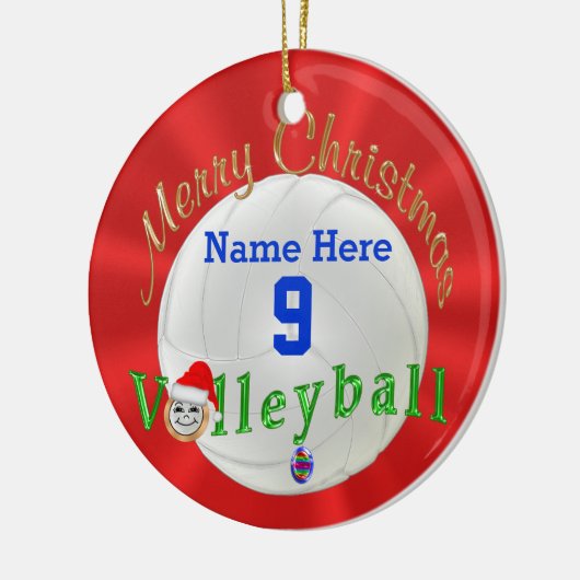 Volleyball Weihnachtsschmuck Personalisiert (Links)