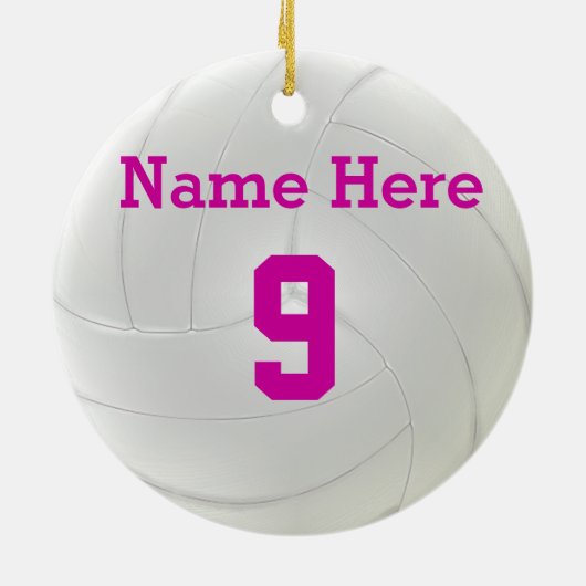 Volleyball Weihnachtsschmuck Personalisiert (Hinten)