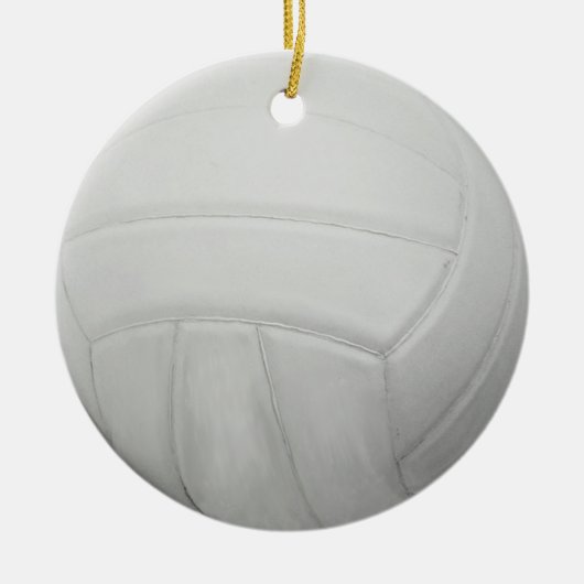 Volleyball-Weihnachtsverzierung Keramik Ornament (Vorne)