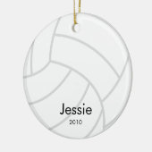 Volleyball-Weihnachtsverzierung Keramikornament (Links)