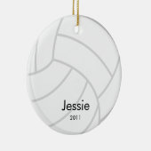 Volleyball-Weihnachtsverzierung Keramikornament (Rechts)