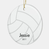 Volleyball-Weihnachtsverzierung Keramikornament (Links)