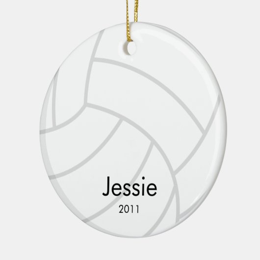 Volleyball-Weihnachtsverzierung Keramikornament (Links)