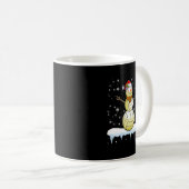 Volleyball Weihnachtsvolleyball Snowman Lights Boy Kaffeetasse (VorderseiteRechts)