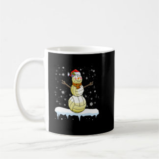 Volleyball Weihnachtsvolleyball Snowman Lights Boy Kaffeetasse