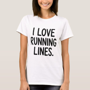 Volleyball Weiße Lüge Ich liebe Laufstrecken T-Shirt