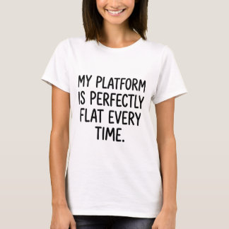 Volleyball Weiße Lüge Plattform Ist Flach T-Shirt