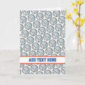 Volleyball White Black Sports Team Farben Text Karte (Gelbe Blume)