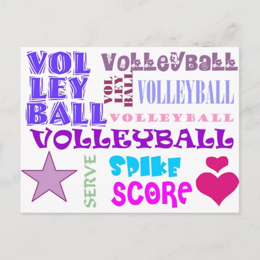 Volleyball Wiederholung Postkarte (Vorderseite)