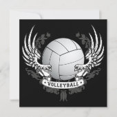 Volleyball Wings Einladung (Vorderseite)