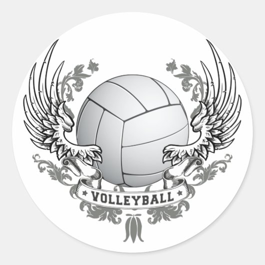 Volleyball Wings Sticker (Vorderseite)